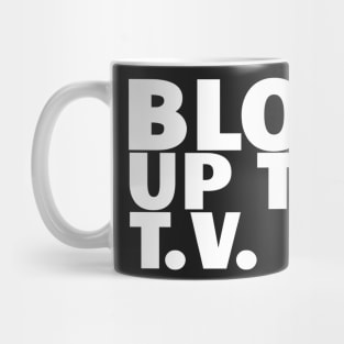 John Prine Spanish Pipedream Blow Up The TV White Typography Mug